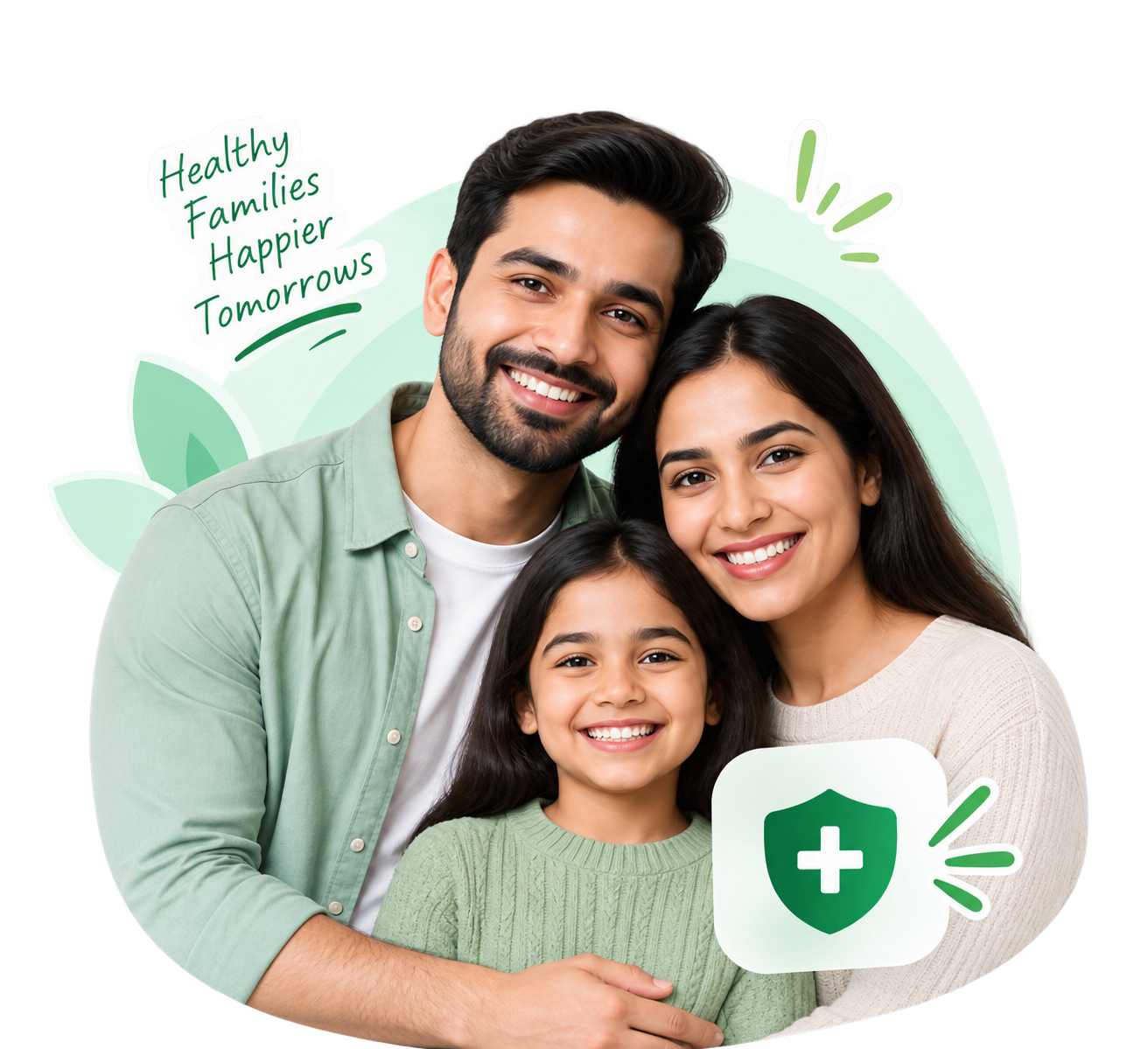Healthy family covered under Dr. B. Lal Suraksha Club membership